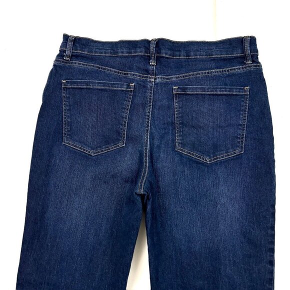 Gloria Vanderbilt Amanda Straight Leg Women's size 14P Dark Blue Denim jeans - Picture 4 of 4